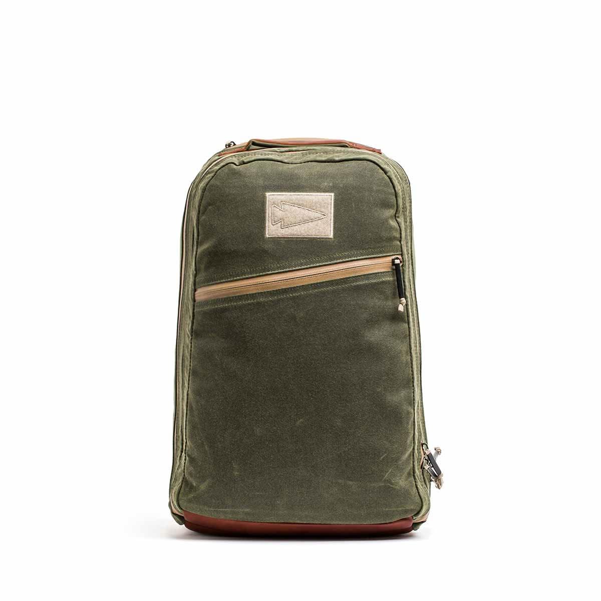 Double Compartment Bullet Ruck - Heritage Waxed Canvas - 18L