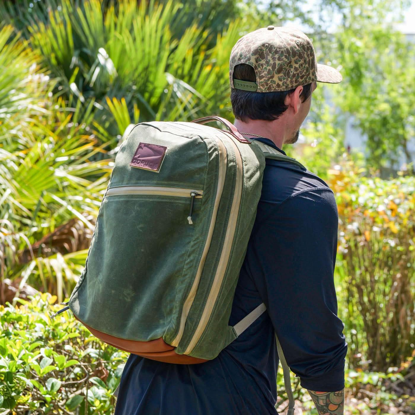 Double Compartment Bullet Ruck - Heritage Waxed Canvas - 18L - Image 4