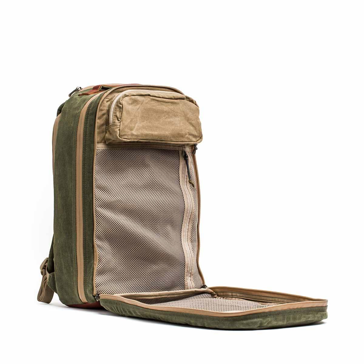 Double Compartment Bullet Ruck - Heritage Waxed Canvas - 18L - Image 9