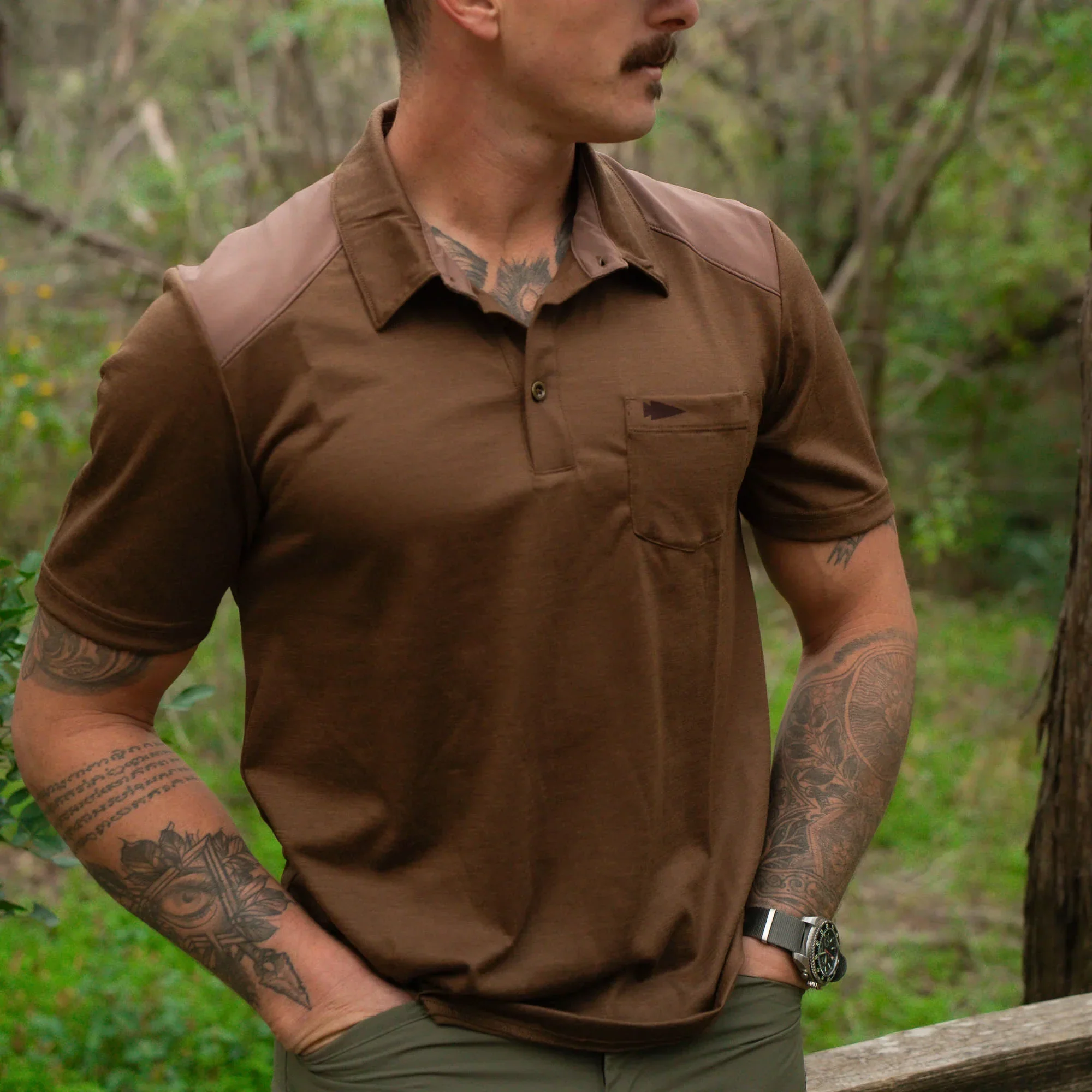 Men's Commando Polo - Merino Wool - Image 2