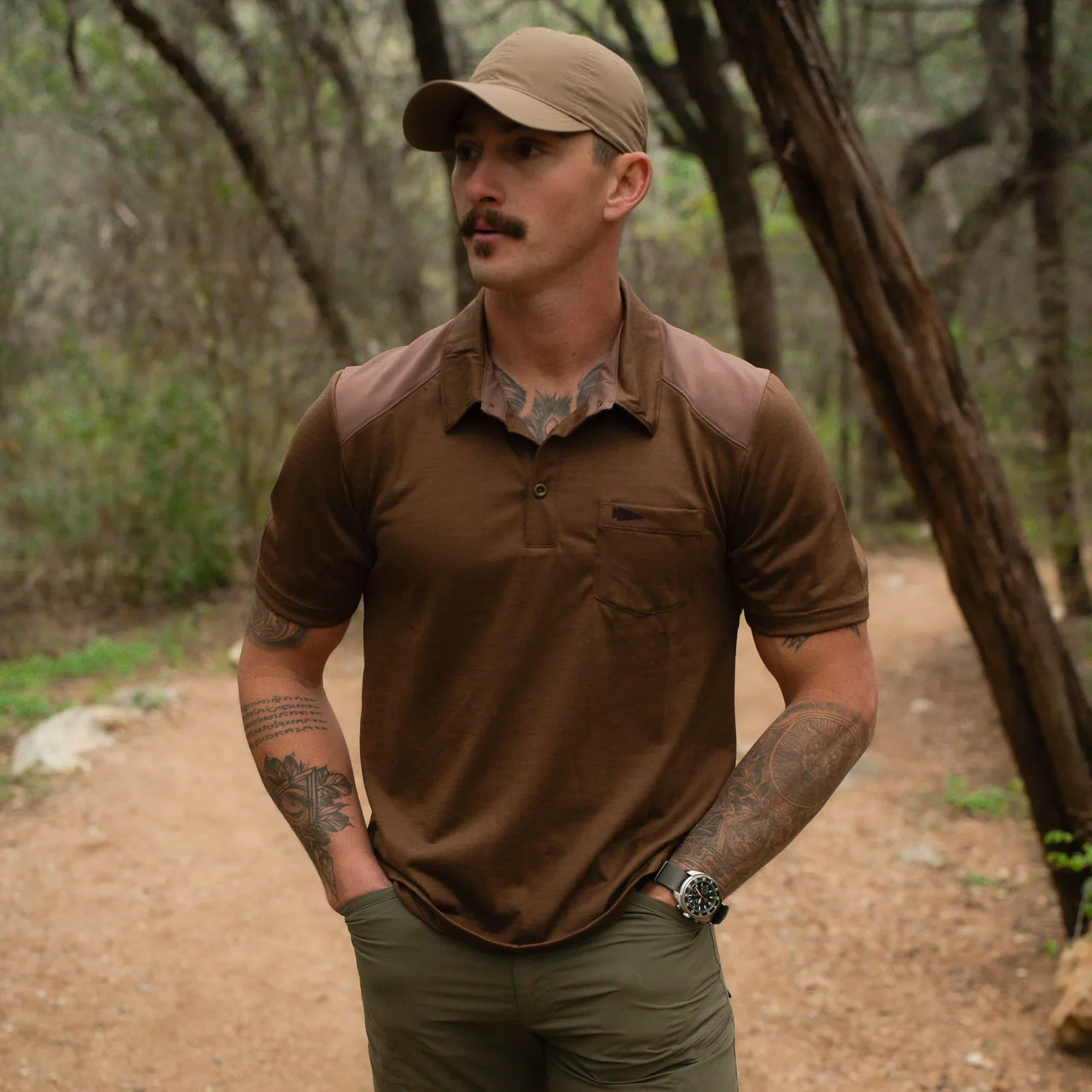 Men's Commando Polo - Merino Wool - Image 3