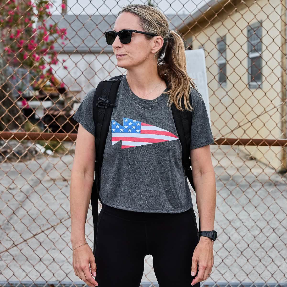 Women's Cropped Tee - Poly-Blend - Image 3