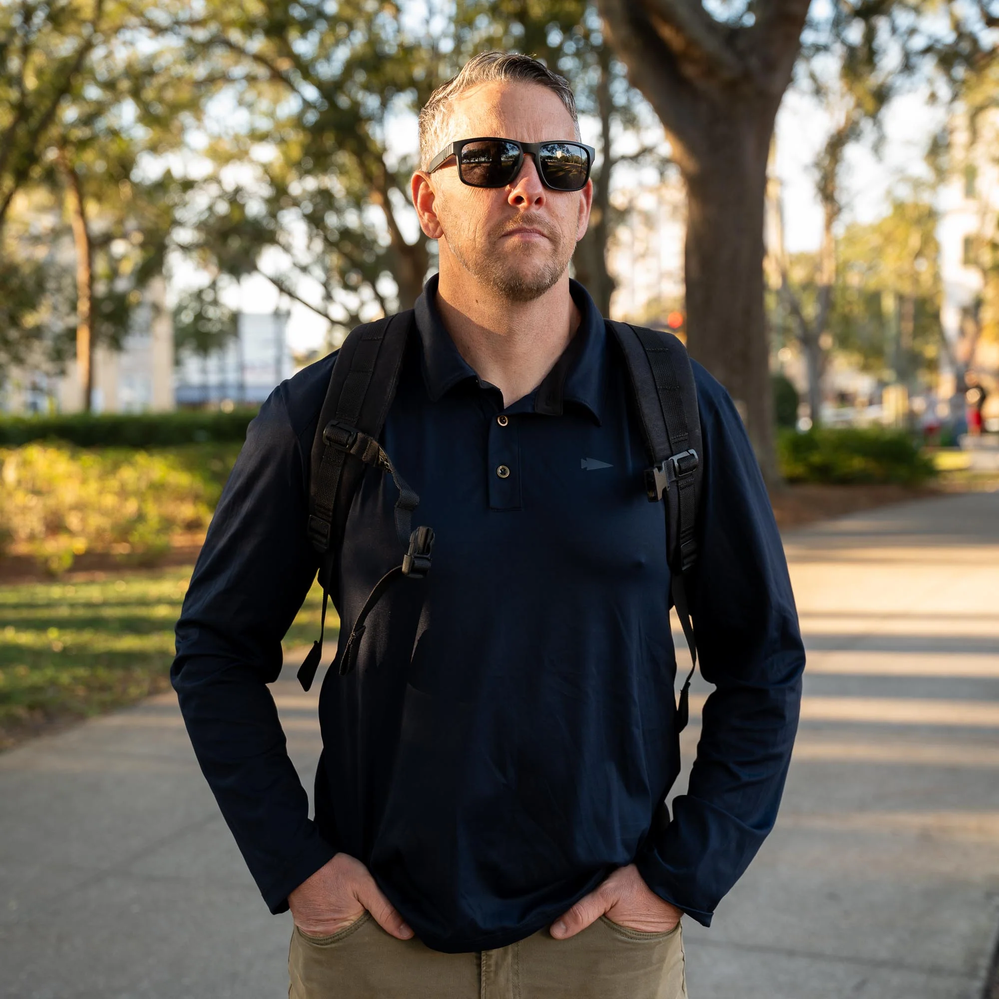Men's Long Sleeve Rucking Polo - Image 3