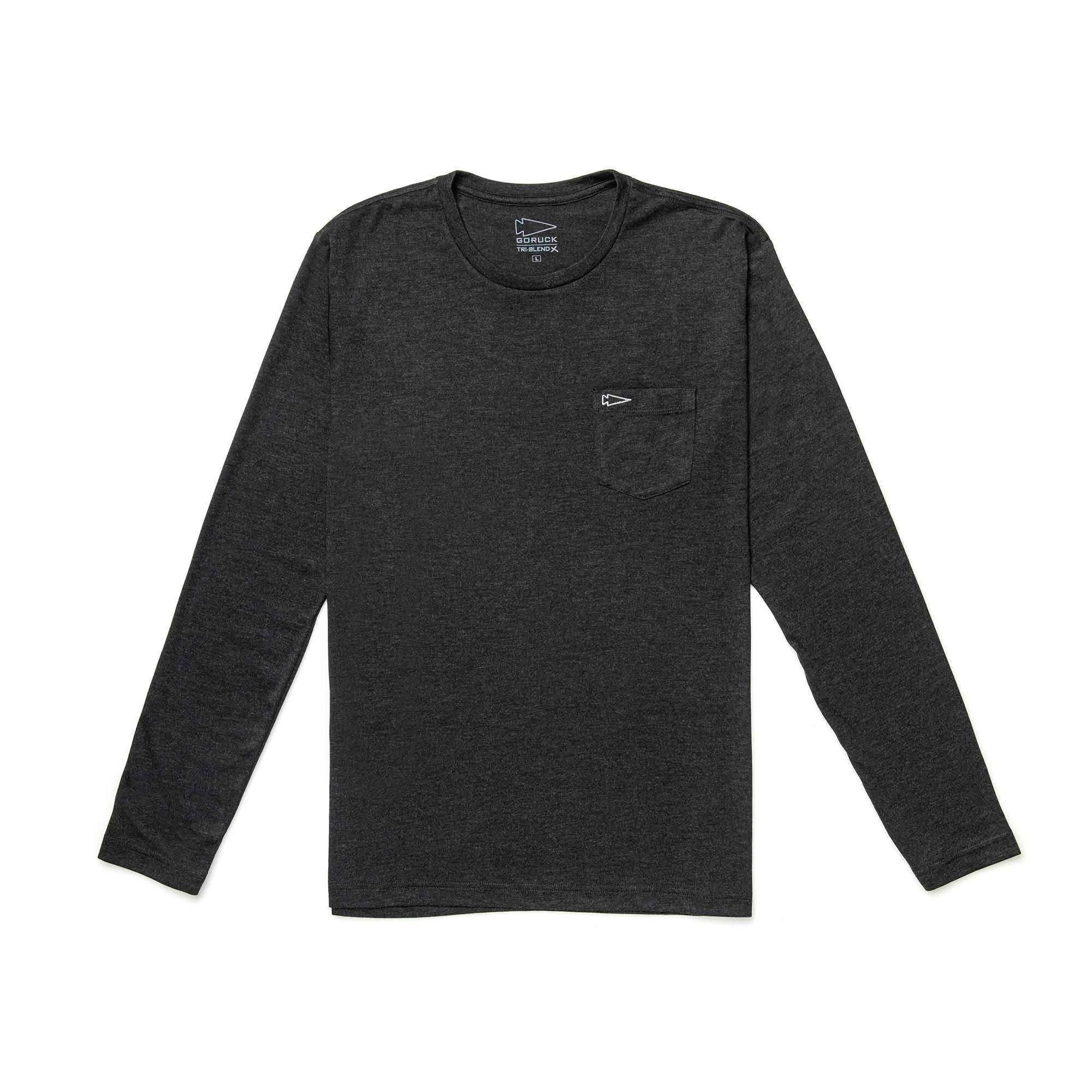 Men's Long Sleeve Pocket Tee - Tri-BlendX