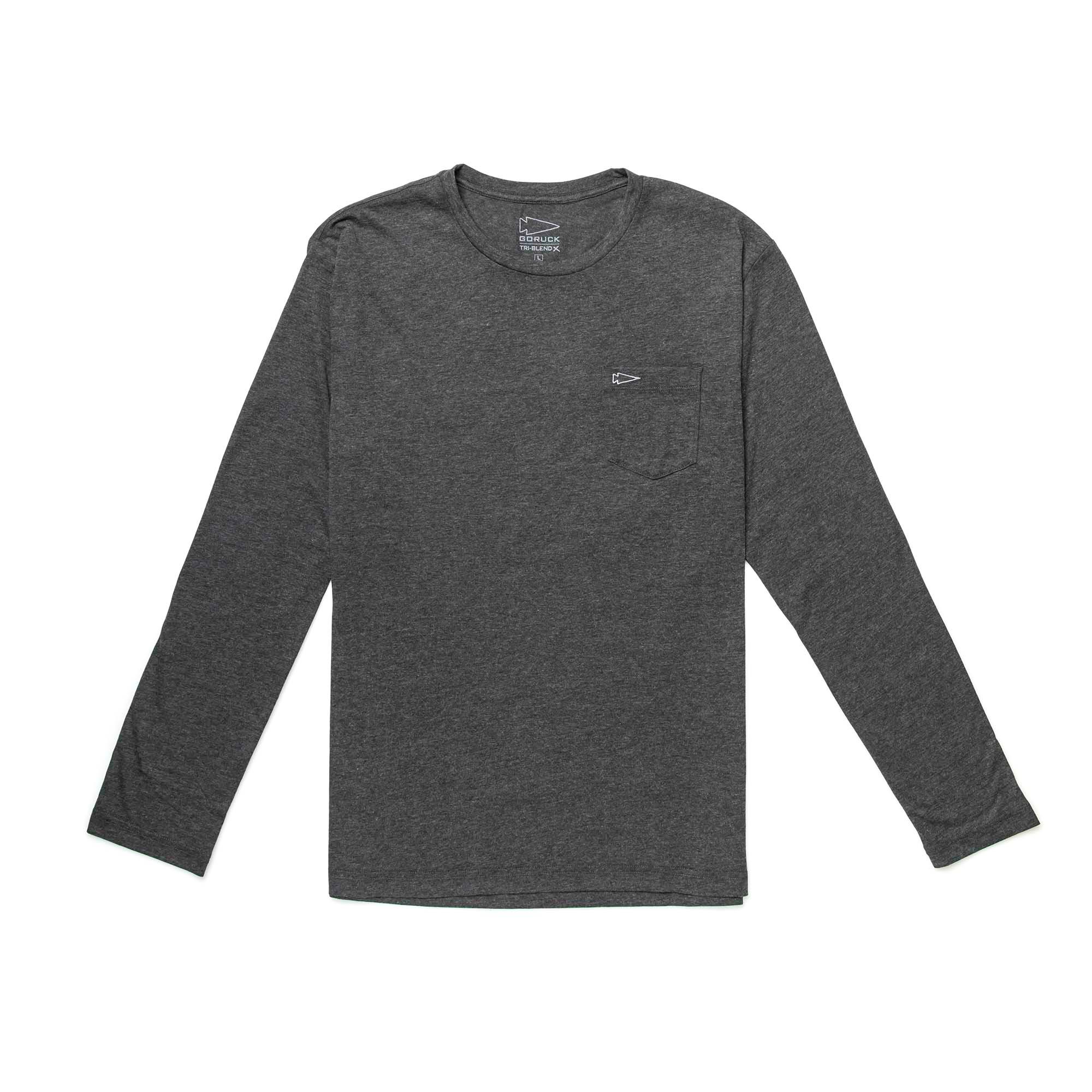 Men's Long Sleeve Pocket Tee - Tri-BlendX - Image 4
