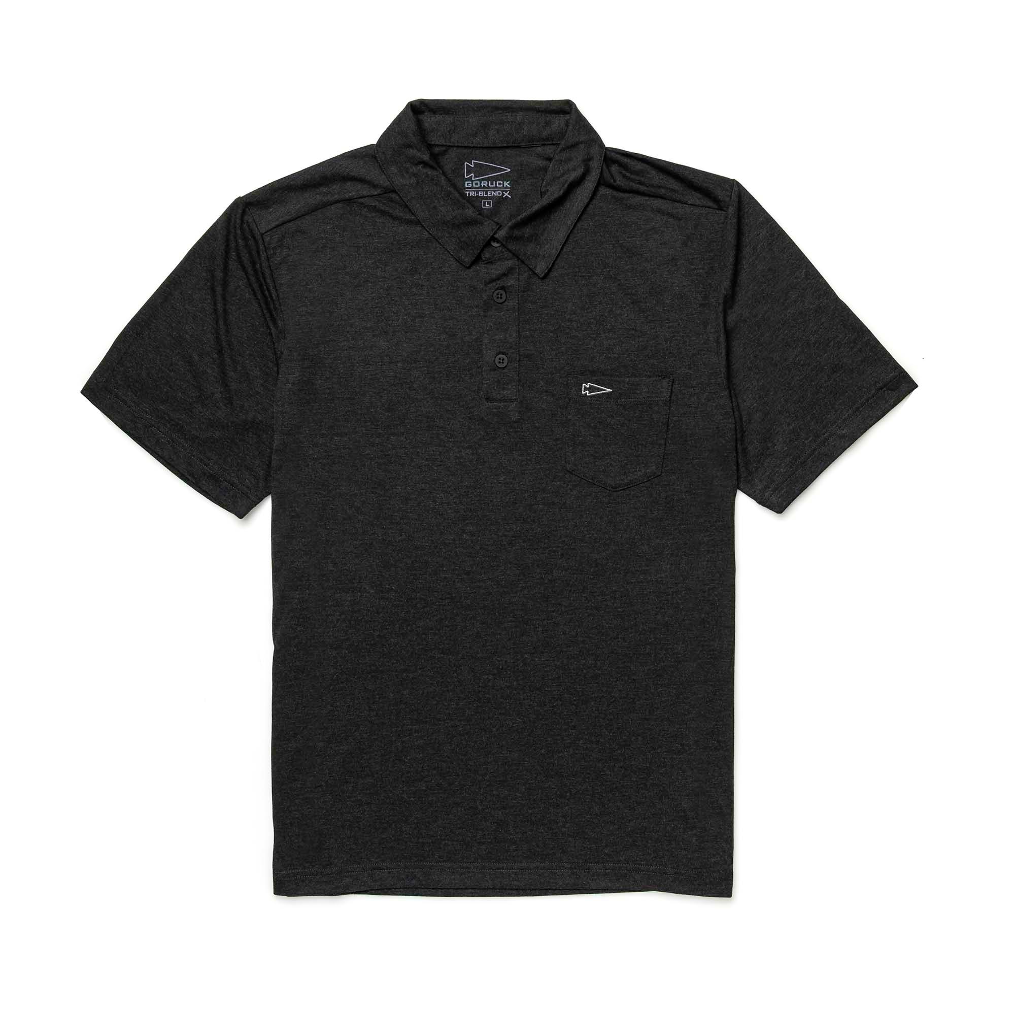 Men's Polo with Pocket - Tri-Blend